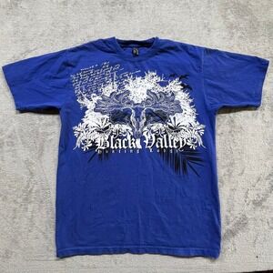 Russo Spirit Black Label Adult Blue Shirt Crewneck Graphic‎ Y2k Size Extra Large